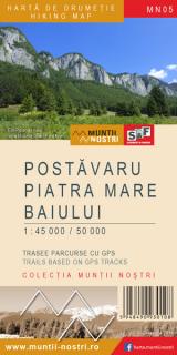 Hartă de drumeție - Postăvaru, Piatra Mare, Baiului